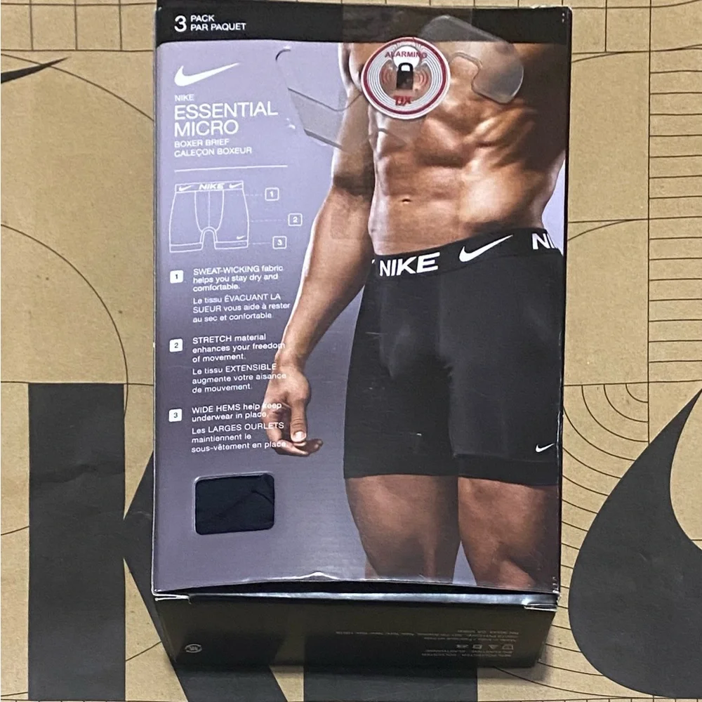 Nike Pro DRI-FIT Men's Performance Boxer Briefs 3 pair pack